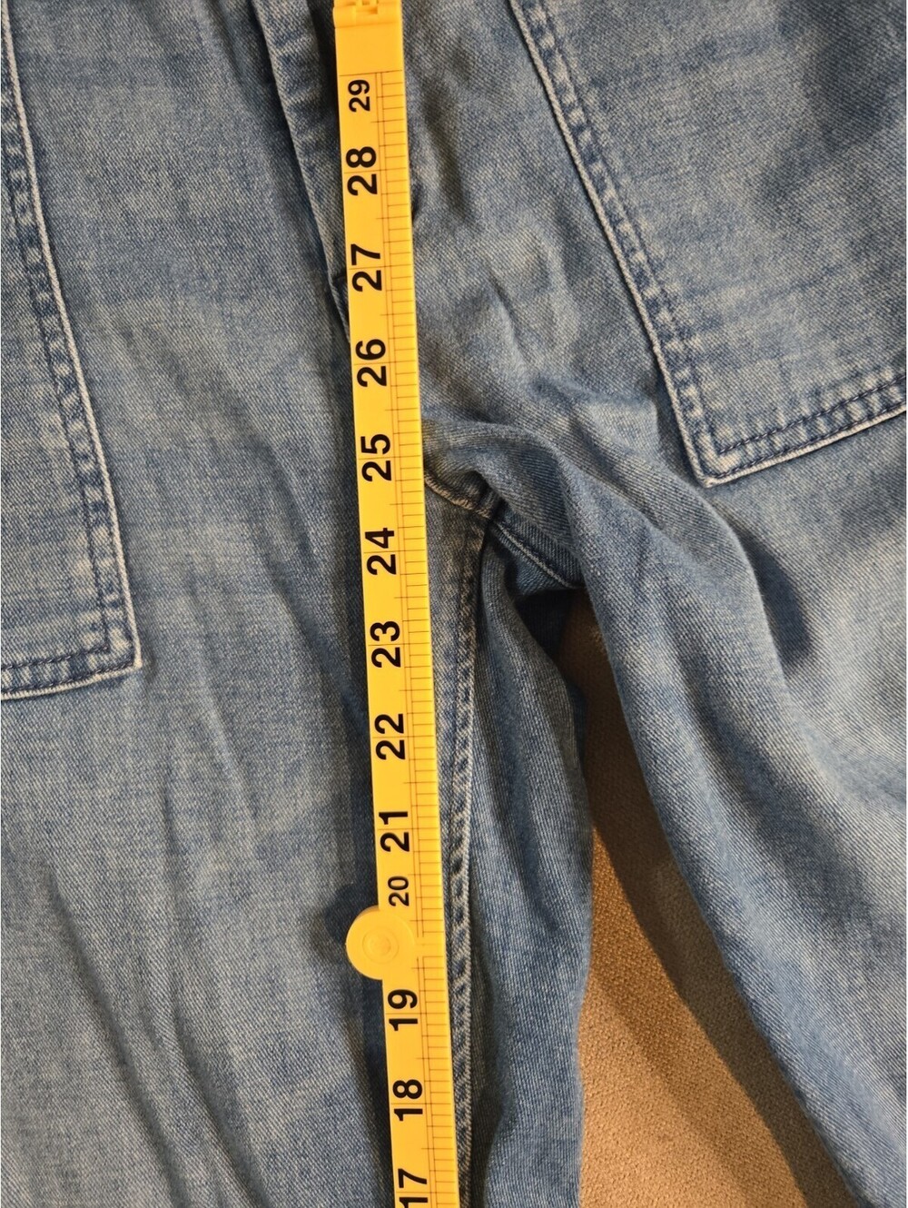 Frank & Eileen Jameson Utility Jean Jogger Women 4 Blue Denim Coastal Chic USA - Picture 3 of 5